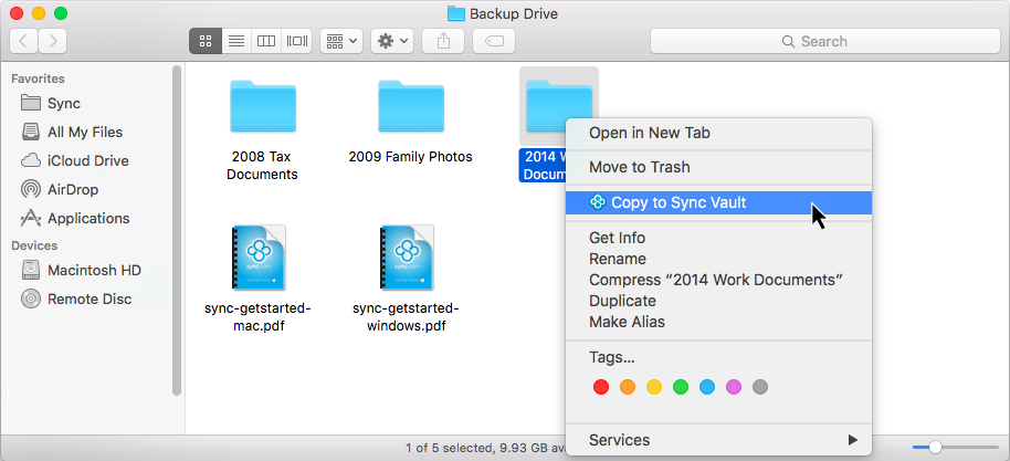 Copy to Vault